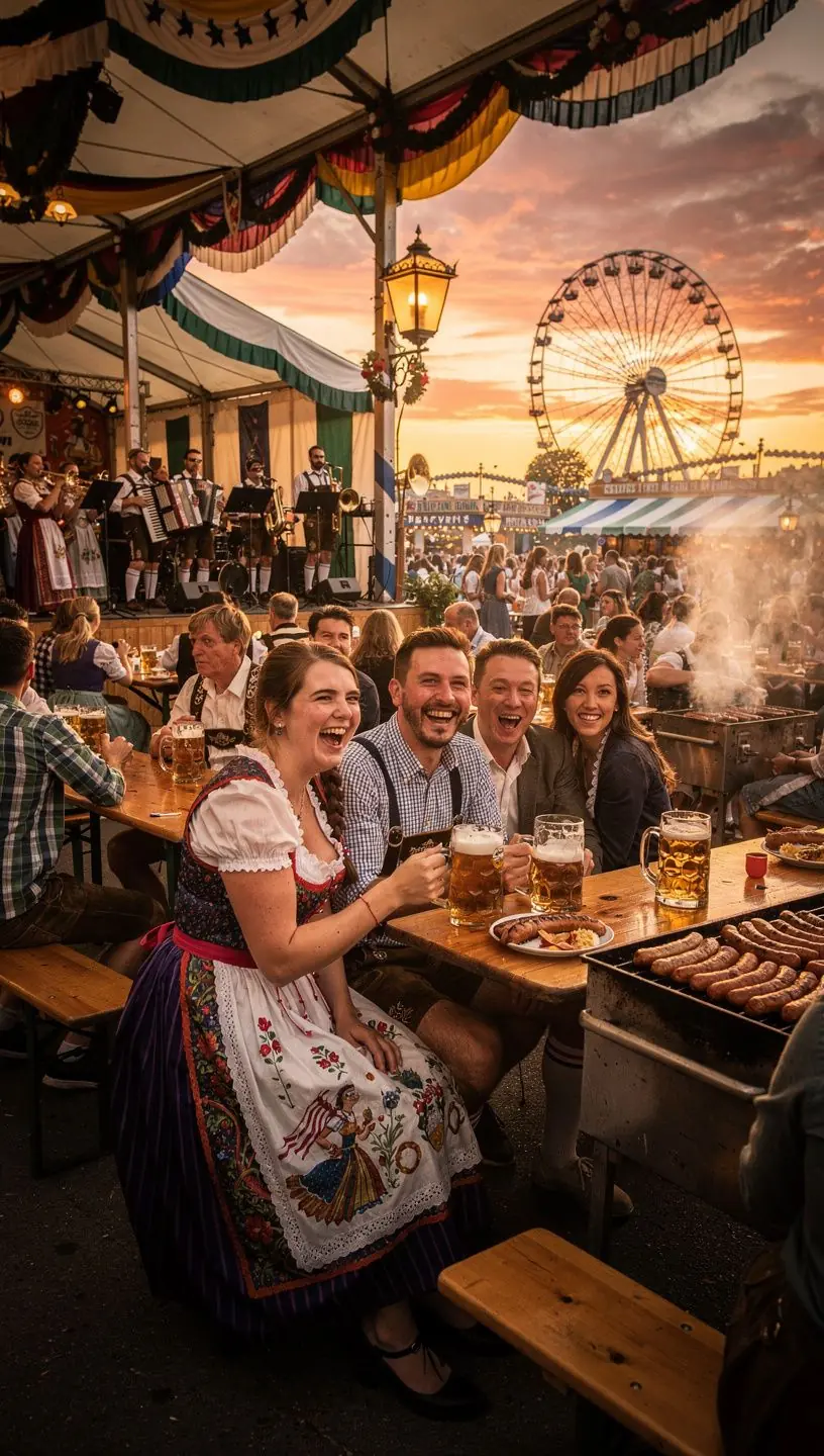 Ein Team von Reiseexperten bespricht die optimale Planung von Festivalbesuchen und Logistik in Deutschland.