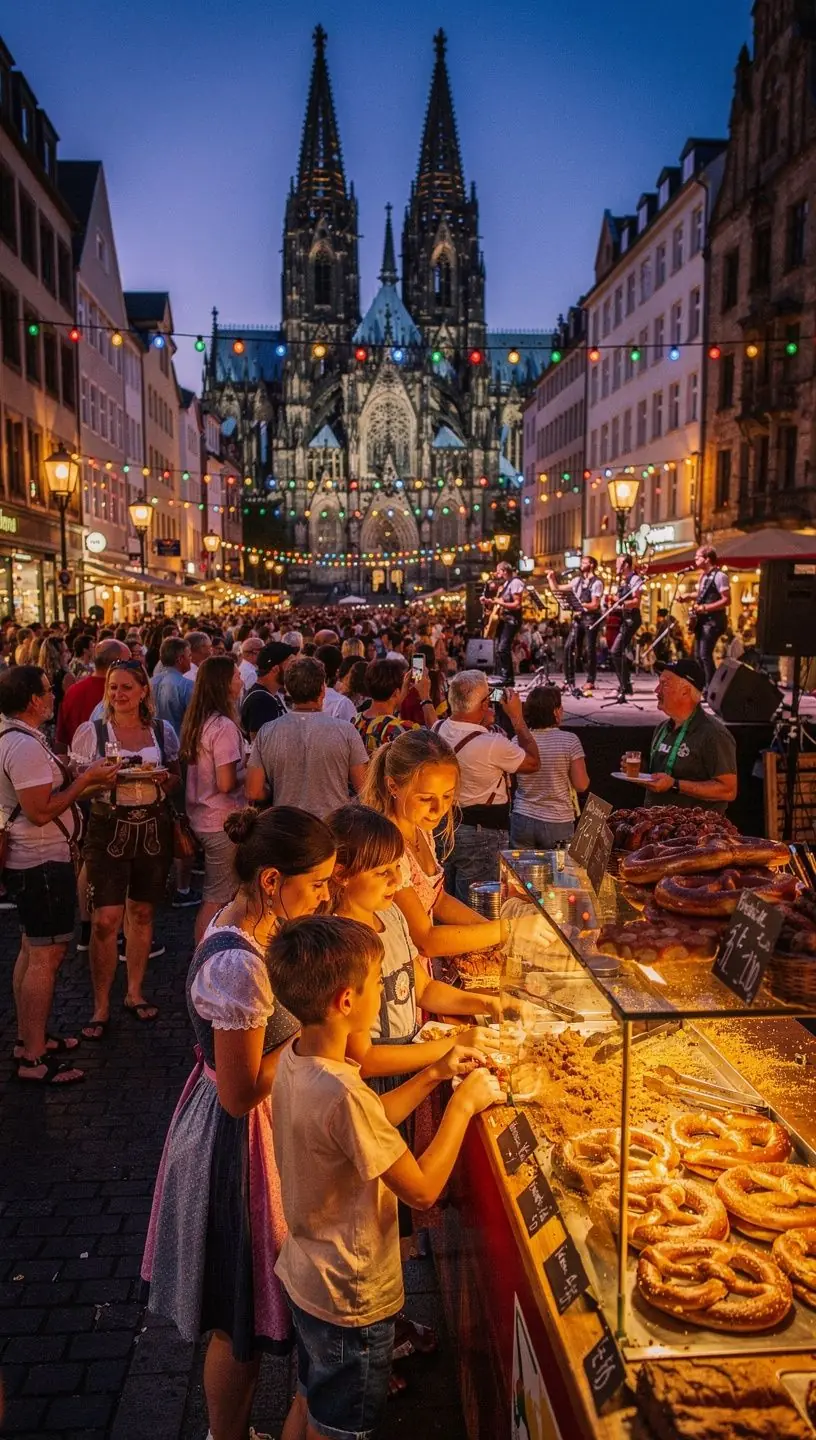 Ein transparenter Buchungsprozess auf einem Laptop für Festivalreisen inklusive Tickets, Unterkunft und Transport.